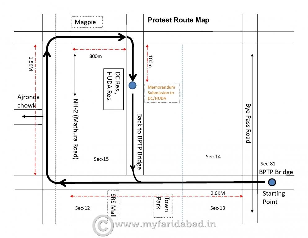 Protest Route Map